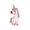 Patch Ecusson Thermocollant Licorne Arc en ciel Girly 3 x 6 cm