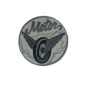 Patch Ecusson Thermocollant Gris Motors 5,50 x 5,50 cm