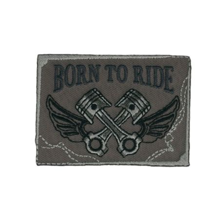Patch Ecusson Thermocollant Gris Motors 5,50 x 5,50 cm