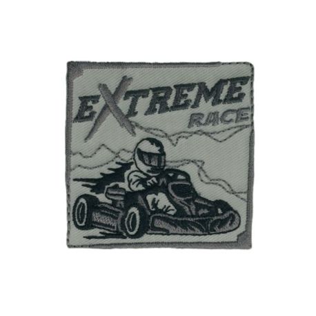 Patch Ecusson Thermocollant Gris Motors 5,50 x 5,50 cm