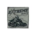 Patch Ecusson Thermocollant Gris Motors 5,50 x 5,50 cm