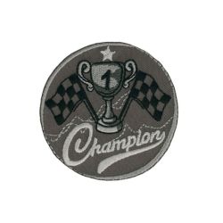 Patch Ecusson Thermocollant Gris Motors 5,50 x 5,50 cm