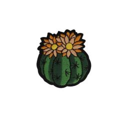 Patch Ecusson Thermocollant Cactus Fleur 4 x 4,50 cm