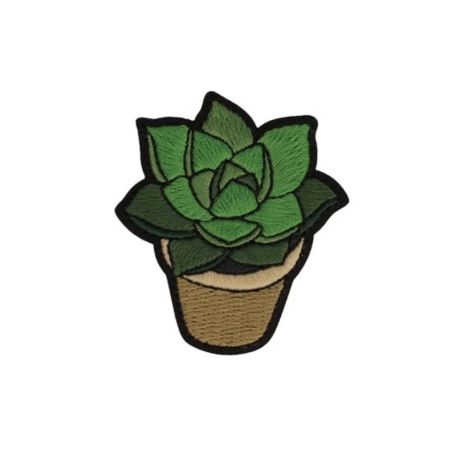 Patch Ecusson Thermocollant Cactus Fleur 4 x 4,50 cm