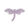 Patch Ecusson Thermocollant Libellule Dentelle Coloris Lilas 3,50 x 5,50 cm