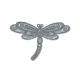Patch Ecusson Thermocollant Libellule Dentelle Coloris Lin 3,50 x 5,50 cm