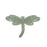 Patch Ecusson Thermocollant Libellule Dentelle Coloris Vert 3,50 x 5,50 cm