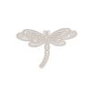 Patch Ecusson Thermocollant Libellule Dentelle Coloris Blanc 3,50 x 5,50 cm