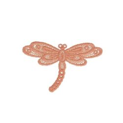 Patch Ecusson Thermocollant Libellule Dentelle Coloris Lin 3,50 x 5,50 cm