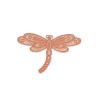 Patch Ecusson Thermocollant Libellule Dentelle Coloris Lin 3,50 x 5,50 cm