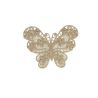 Patch Ecusson Thermocollant Papillon Dentelle Coloris Lin 3,50 x 4,50 cm