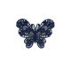 Patch Ecusson Thermocollant Papillon Dentelle Coloris Lin 3,50 x 4,50 cm