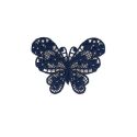Patch Ecusson Thermocollant Papillon Dentelle Coloris Lin 3,50 x 4,50 cm