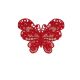 Patch Ecusson Thermocollant Papillon Dentelle Coloris Lin 3,50 x 4,50 cm