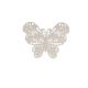Patch Ecusson Thermocollant Papillon Dentelle Coloris Blanc 3,50 x 4,50 cm