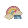 Patch Ecusson Thermocollant Franges Nuage Arc en Ciel 4,50 x 6 cm