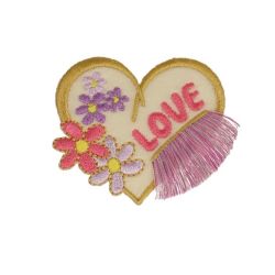 Patch Ecusson Thermocollant Franges Nuage Arc en Ciel 4,50 x 6 cm