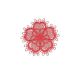 Patch Ecusson Thermocollant Fleur Dentelle Coloris Rose 3,50 x 3,50 cm