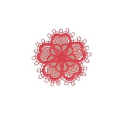 Patch Ecusson Thermocollant Fleur Dentelle Coloris Jaune 3,50 x 3,50 cm