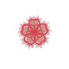 Patch Ecusson Thermocollant Fleur Dentelle Coloris Jaune 3,50 x 3,50 cm
