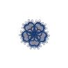 Patch Ecusson Thermocollant Fleur Dentelle Coloris Jaune 3,50 x 3,50 cm