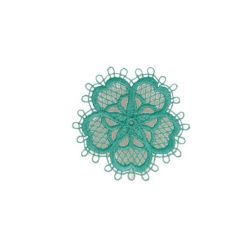 Patch Ecusson Thermocollant Fleur Dentelle Coloris Jaune 3,50 x 3,50 cm