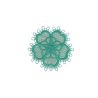 Patch Ecusson Thermocollant Fleur Dentelle Coloris Jaune 3,50 x 3,50 cm