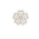 Patch Ecusson Thermocollant Fleur Dentelle Coloris Blanc 3,50 x 3,50 cm