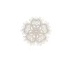Patch Ecusson Thermocollant Fleur Dentelle Coloris Jaune 3,50 x 3,50 cm