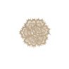 Patch Ecusson Thermocollant Jolie Rose en dentelle Coloris Lin 4 x 4 cm