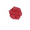 Patch Ecusson Thermocollant Jolie Rose en dentelle Coloris Lin 4 x 4 cm
