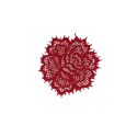 Patch Ecusson Thermocollant Jolie Rose en dentelle Coloris Bordeaux 4 x 4 cm