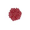 Patch Ecusson Thermocollant Jolie Rose en dentelle Coloris Lin 4 x 4 cm