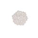 Patch Ecusson Thermocollant Jolie Rose en dentelle Coloris Blanc 4 x 4 cm