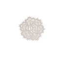 Patch Ecusson Thermocollant Jolie Rose en dentelle Coloris Blanc 4 x 4 cm