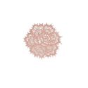 Patch Ecusson Thermocollant Jolie Rose en dentelle Coloris Rose 4 x 4 cm