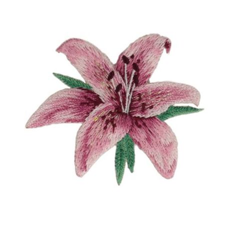 Patch Ecusson Thermocollant Hibiscus Rouge 4,50 x 5 cm