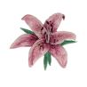 Patch Ecusson Thermocollant Hibiscus Rouge 4,50 x 5 cm