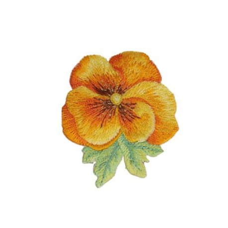 Patch Ecusson Thermocollant Pensées 4,50 x 5 cm