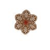 Patch Ecusson Thermocollant Noël Flocon pain d'épice 4 x 4 cm