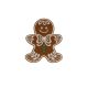 Patch Ecusson Thermocollant Noël Flocon pain d'épice 4 x 4 cm