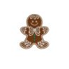 Patch Ecusson Thermocollant Noël Bonhomme pain d'épice 4 x 4,50 cm