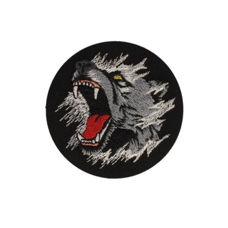 Patch Ecusson Thermocollant Loup en meute 5,50 x 5,50 cm
