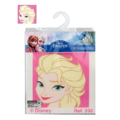 Kit Canevas complet Elsa La Reine des Neiges 12 x 12 cm Enfant