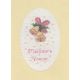 Kit Carte de Voeux Mille et Une Nuits Bonnes Fêtes Coloris Or Doré Point de Croix Comptés