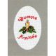 Kit Carte de Voeux Bougie Bonne Année Coloris Argent Point de Croix Comptés