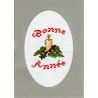 Kit Carte de Voeux Bougie Bonne Année Coloris Argent Point de Croix Comptés