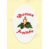 Kit Carte de Voeux Bougie Bonne Année Coloris Jaune Point de Croix Comptés