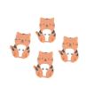 Lot de 4 - Bouton Chat Plastique 2 trous Coloris Marron 20 x 26 mm