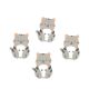 Lot de 4 - Bouton Chat Plastique 2 trous Coloris Gris 20 x 26 mm
